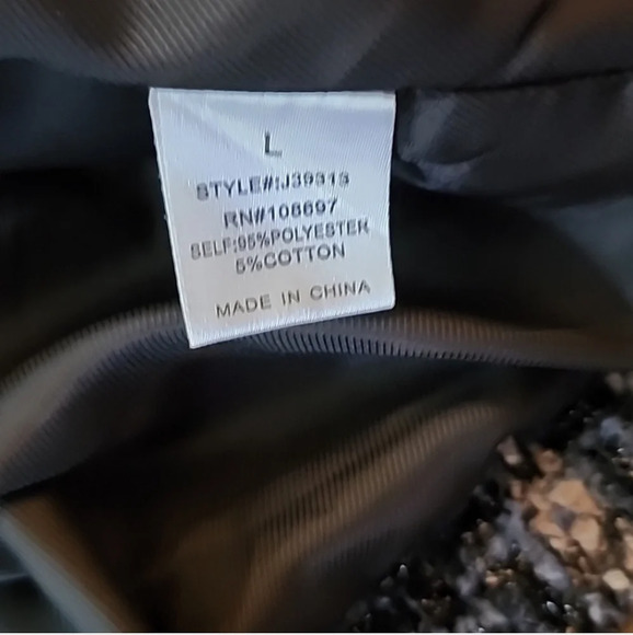 Sweet Rain Contemporary Plaid Tweed Sherpa Collared Jacket Women's Size L - Picture 12 of 14